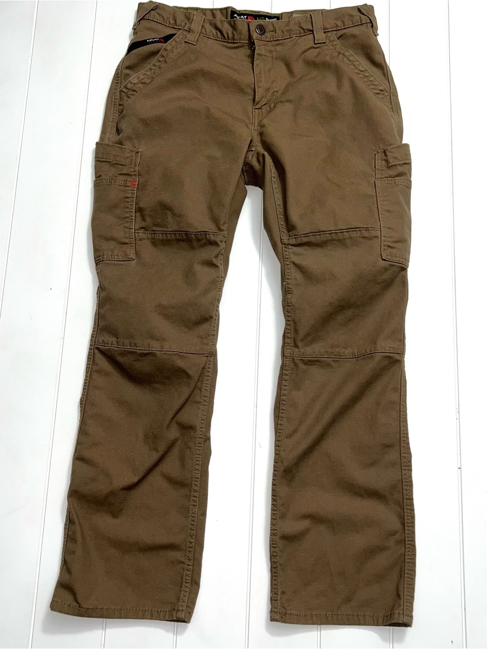 Ariat FR M5 Cordura Work Pants Men 34x32 Brown CAT 2 Straight Leg Cargo